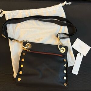 Hammitt Tony Med in black with red trim and gold hardware.